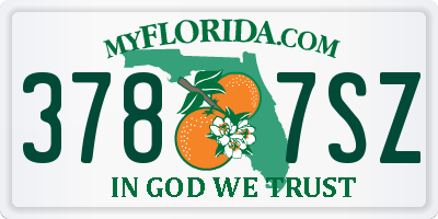 FL license plate 3787SZ