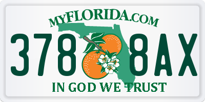 FL license plate 3788AX