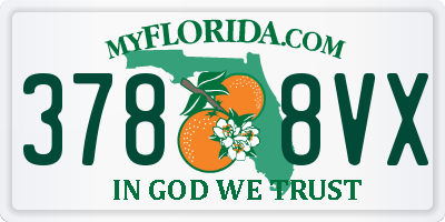 FL license plate 3788VX