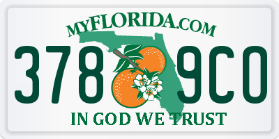 FL license plate 3789CO