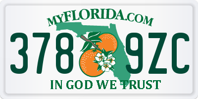 FL license plate 3789ZC