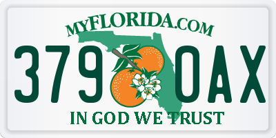 FL license plate 3790AX