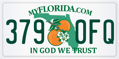 FL license plate 3790FQ