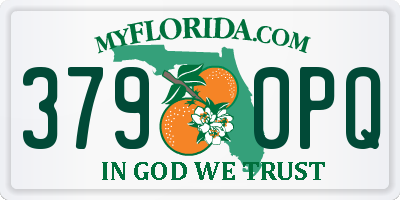 FL license plate 3790PQ
