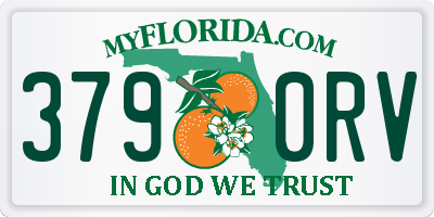 FL license plate 3790RV