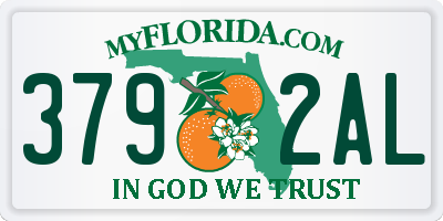 FL license plate 3792AL