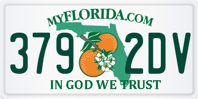 FL license plate 3792DV