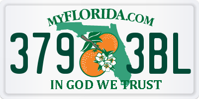 FL license plate 3793BL