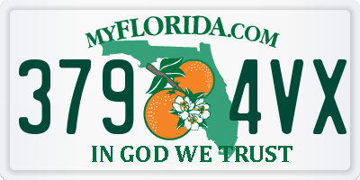 FL license plate 3794VX