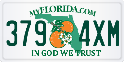 FL license plate 3794XM