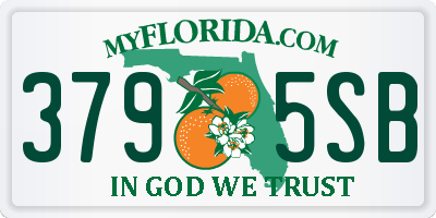 FL license plate 3795SB