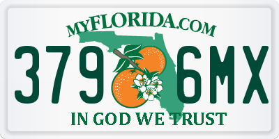 FL license plate 3796MX