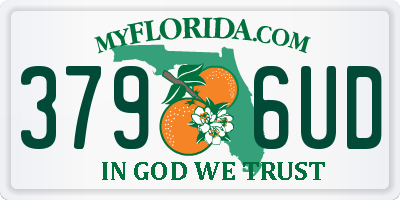 FL license plate 3796UD