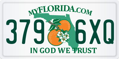 FL license plate 3796XQ
