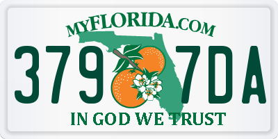 FL license plate 3797DA