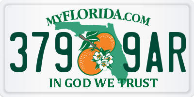 FL license plate 3799AR