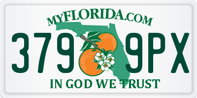 FL license plate 3799PX