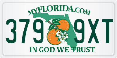 FL license plate 3799XT