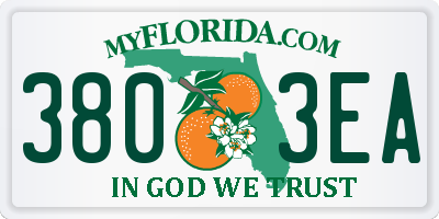 FL license plate 3803EA