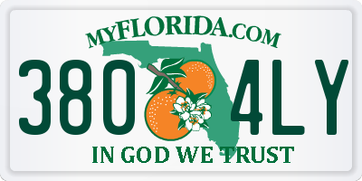 FL license plate 3804LY