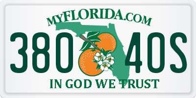 FL license plate 3804OS
