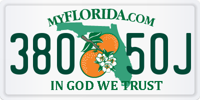 FL license plate 3805OJ