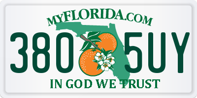 FL license plate 3805UY
