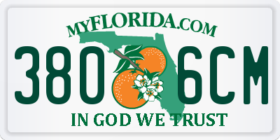 FL license plate 3806CM