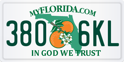 FL license plate 3806KL