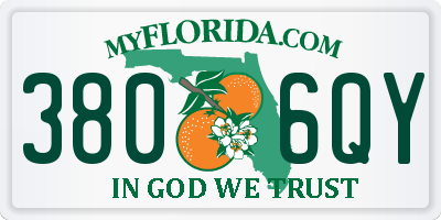 FL license plate 3806QY