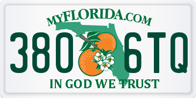 FL license plate 3806TQ