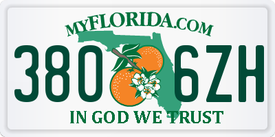 FL license plate 3806ZH