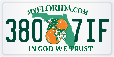 FL license plate 3807IF