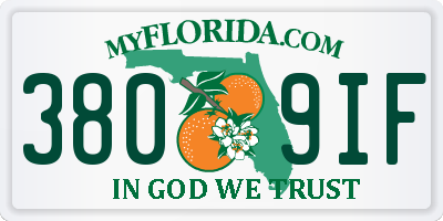 FL license plate 3809IF