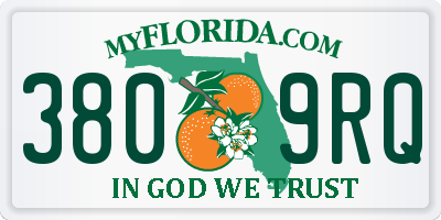 FL license plate 3809RQ