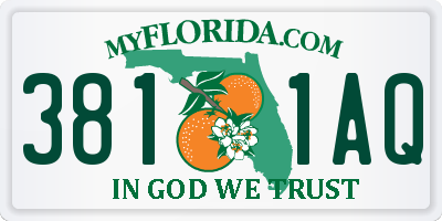 FL license plate 3811AQ