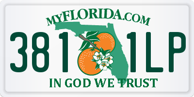 FL license plate 3811LP
