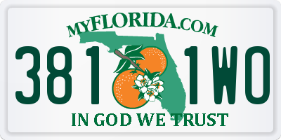 FL license plate 3811WO