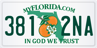 FL license plate 3812NA
