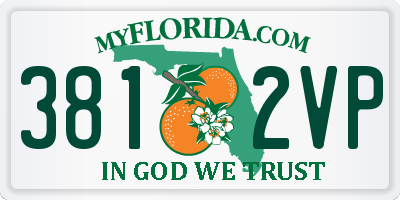 FL license plate 3812VP