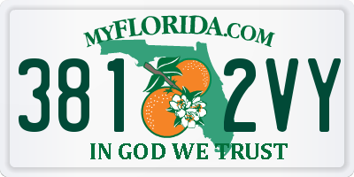 FL license plate 3812VY
