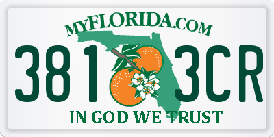 FL license plate 3813CR