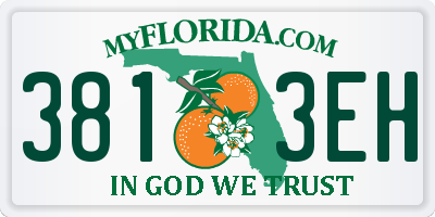 FL license plate 3813EH