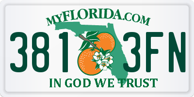 FL license plate 3813FN