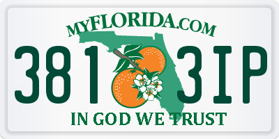 FL license plate 3813IP