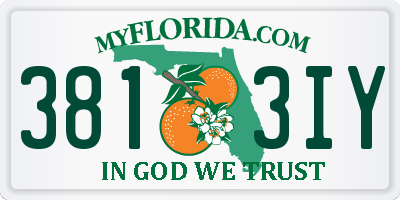 FL license plate 3813IY