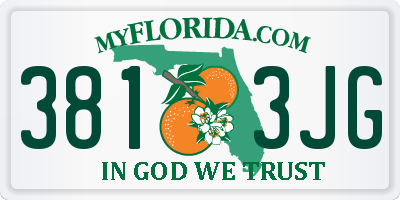 FL license plate 3813JG