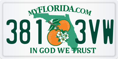 FL license plate 3813VW