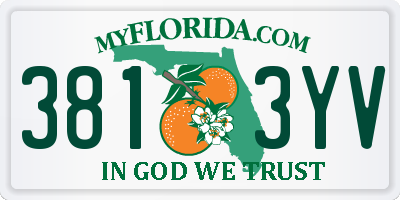 FL license plate 3813YV