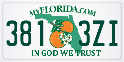 FL license plate 3813ZI